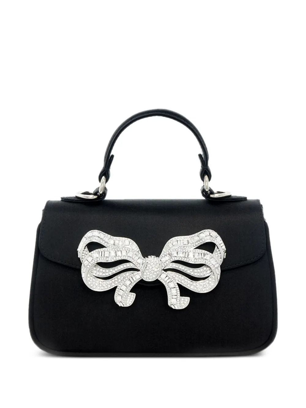 bow-detail satin tote bag