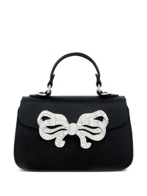 Judith Leiber bow-detail satin tote bag