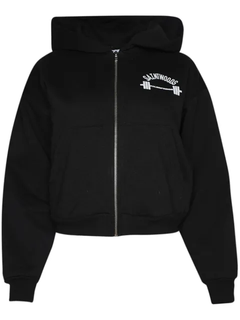Saintwoods cropped cotton hoodie
