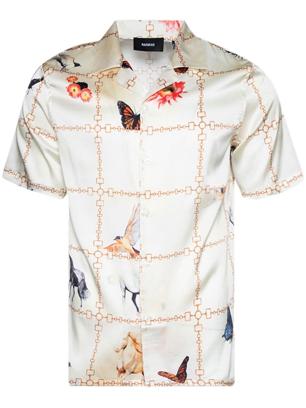 Shop Nahmias Wildlife Shirt In Neutrals