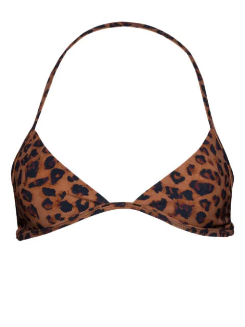 Christopher Esber leopard-print triangle bikini top