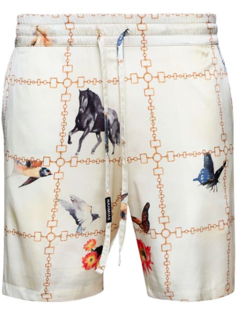 Nahmias Wildlife-print shorts