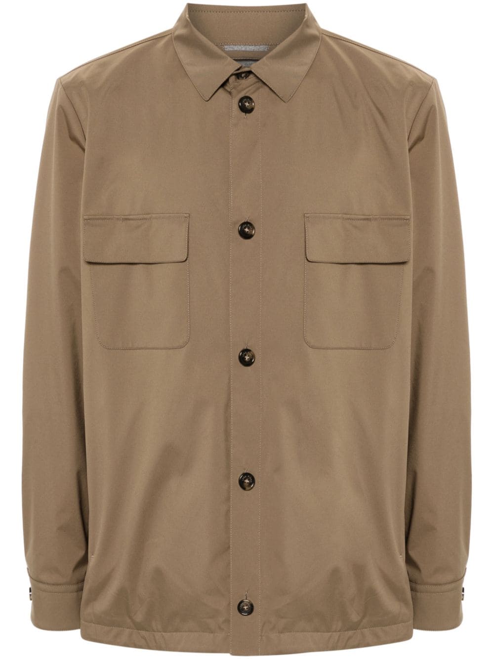 Loro Piana Water-repellent Shirt Jacket In Brown