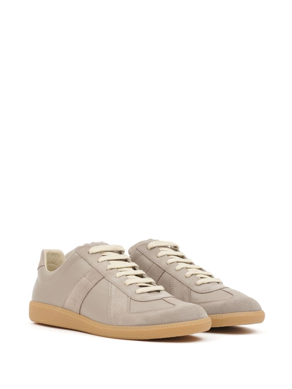 Shop Maison Margiela Replica Panelled Sneakers In Neutrals