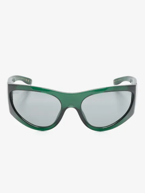 Gucci Eyewear wraparound-frame translucent sunglasses
