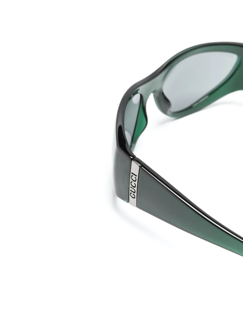 Gucci Eyewear Zonnebril met rond montuur Groen