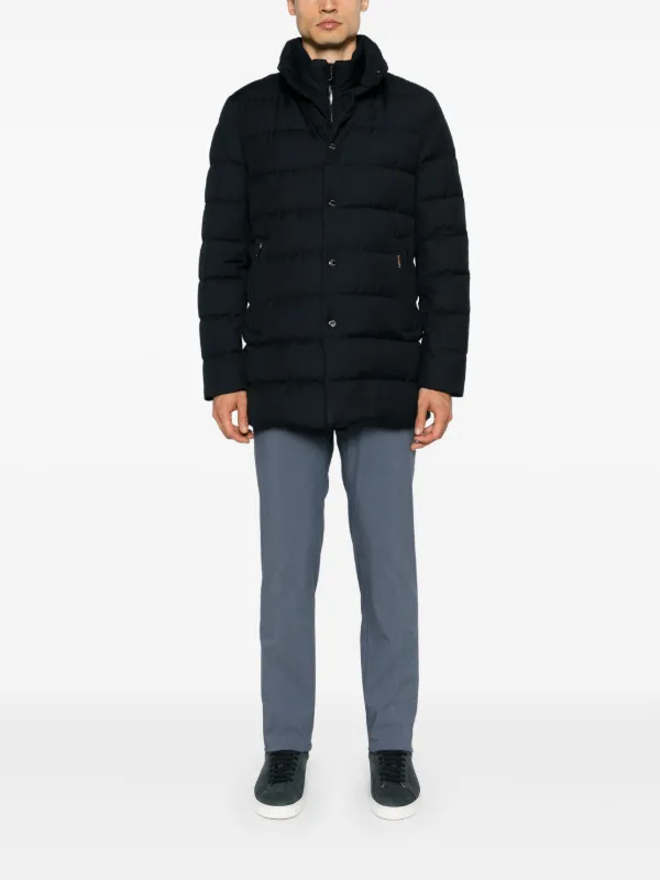 Moorer Imel-Pum Padded Coat | Blue | FARFETCH MY