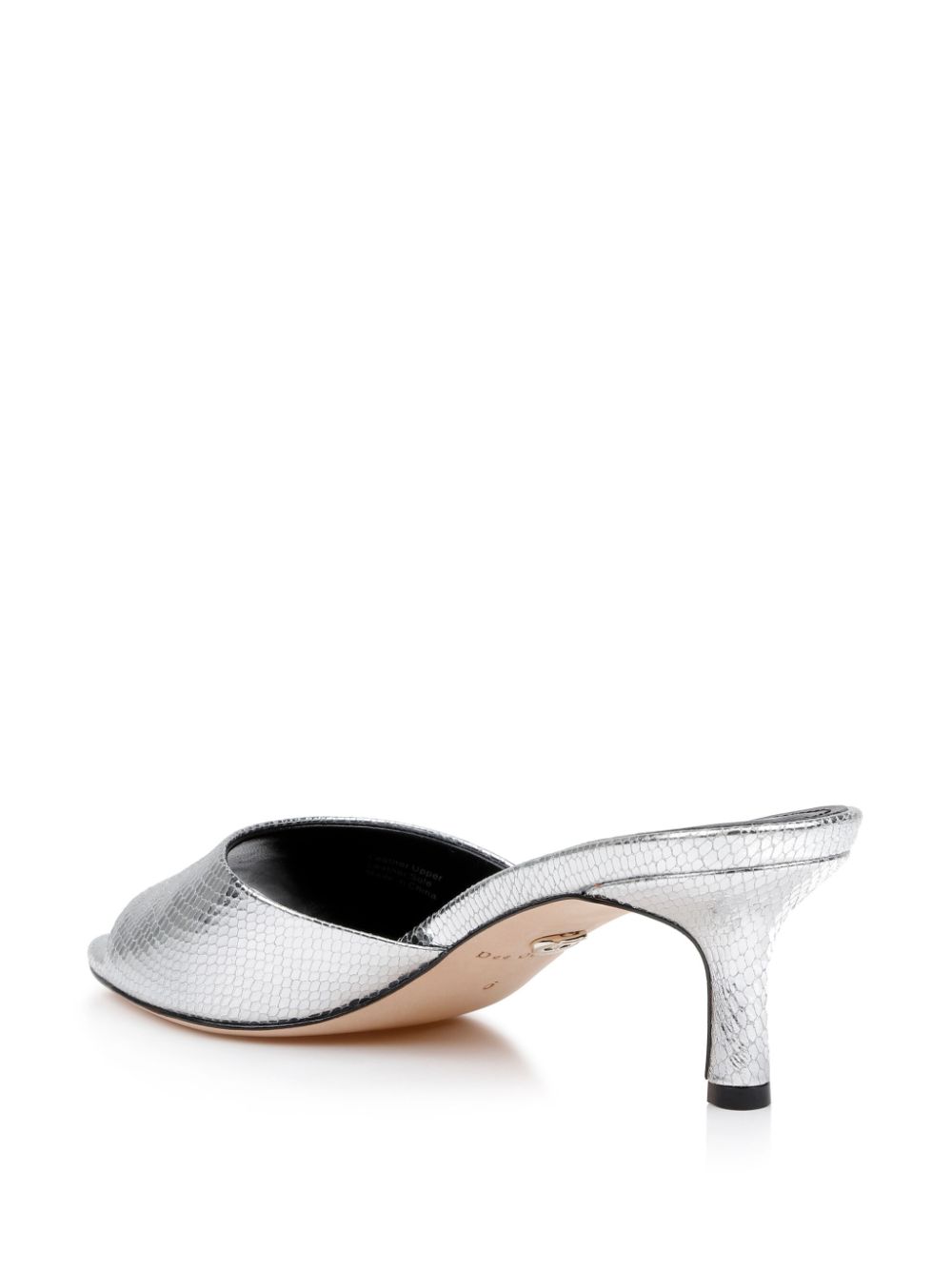 Dee Ocleppo 50mm Bogota mules Silver