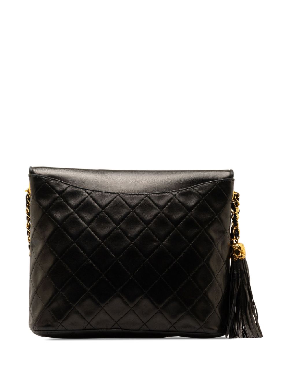 CHANEL Pre-Owned 1989-1991 CC Quilted Lambskin crossbody bag - Zwart