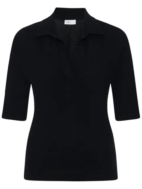 Rosetta Getty open-neck knitted polo top