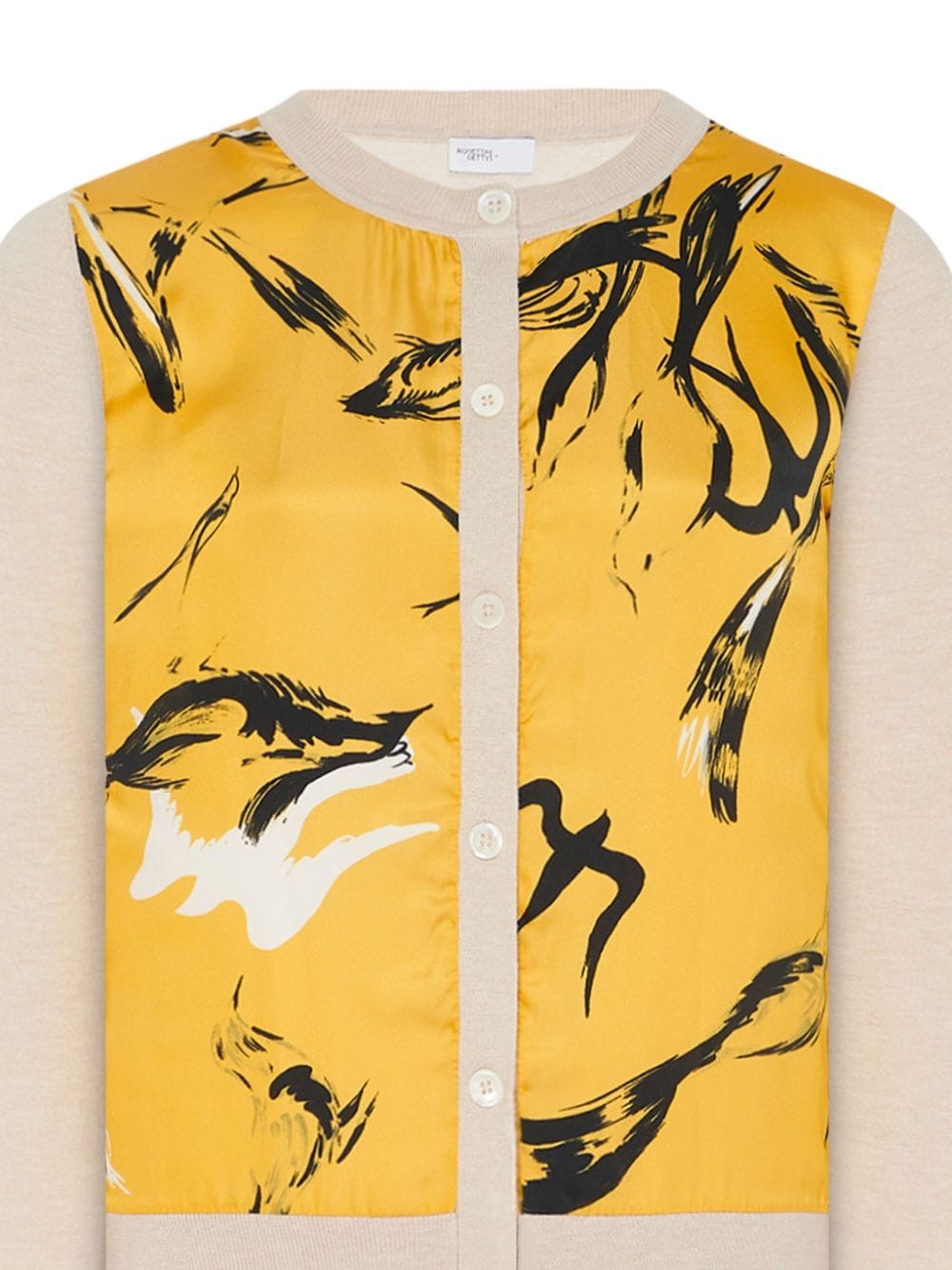 Rosetta Getty bird-print cardigan - Geel