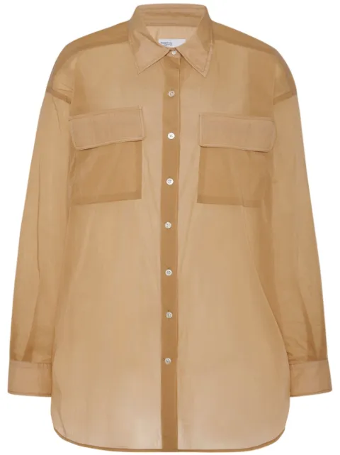 Rosetta Getty camisa con cuello de pico y botones