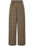 Rosetta Getty plaid-pattern wide-leg trousers - Neutrals