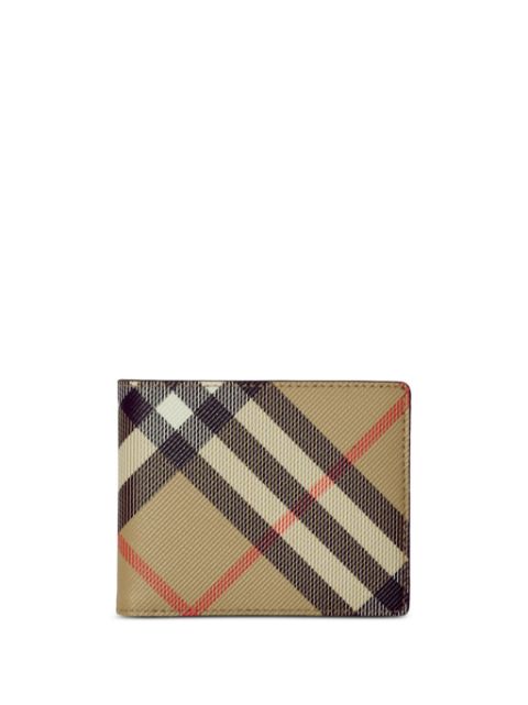 Burberry check-print bi-fold wallet Men