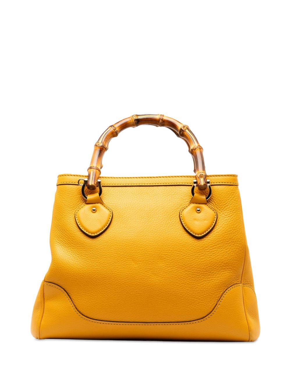 Pre-owned Gucci 2000-2015 Medium Bamboo Diana Satchel In Yellow