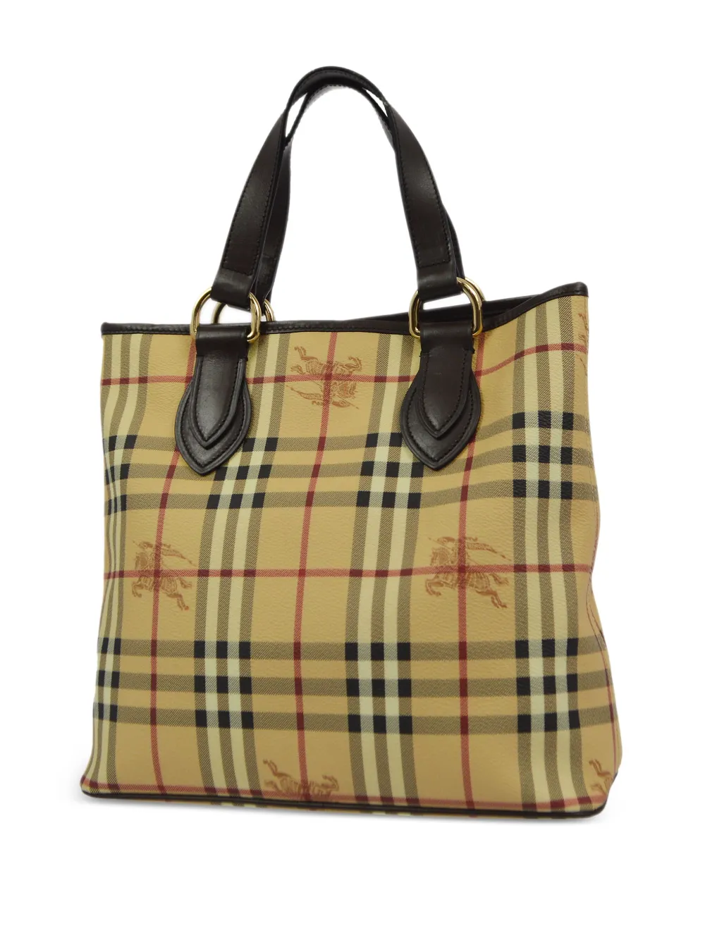 Burberry Pre-Owned 1990-2000 Haymarket geruite shopper - Beige