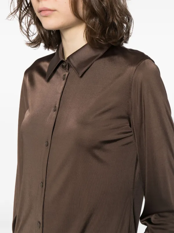 トップス Helmut Lang Original Button-Down Shirt Helmut Lang Curved Classic Flocked Shirt | HELMUTLANG.COM