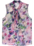 Patrizia Pepe printed georgette blouse - Pink