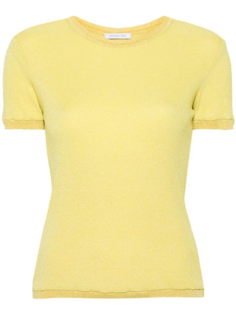 lurex short-sleeved jumper