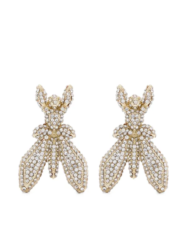 Patrizia Pepe Fly ラインストーン ピアス | ゴールドトーン | FARFETCH JP