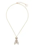 Patrizia Pepe rhinestone-embellished Fly necklace - Gold