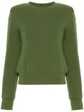 Patrizia Pepe shoulder-pads cotton sweatshirt - Green