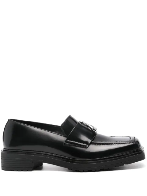 Patrizia Pepe Fly-plaque leather loafers