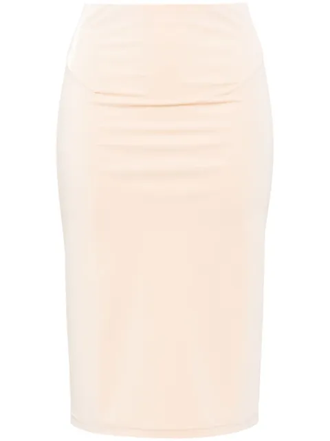 Patrizia Pepe faux-leather pencil midi skirt 