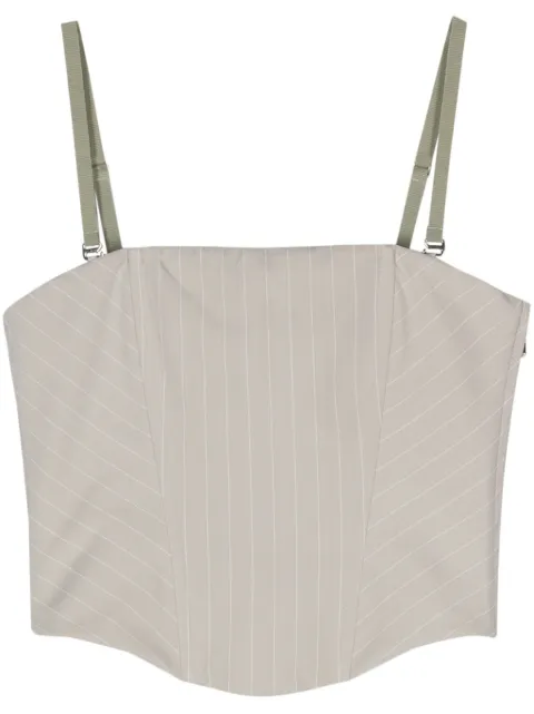 Patrizia Pepe pinstriped cropped corset 