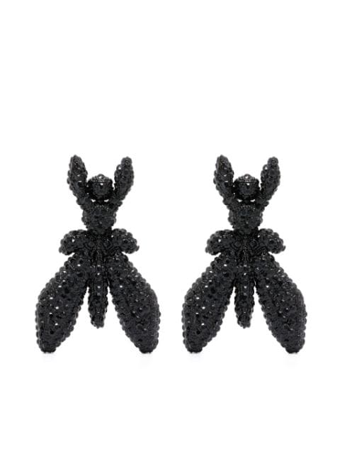 Patrizia Pepe Fly rhinestone-embellished earrings 