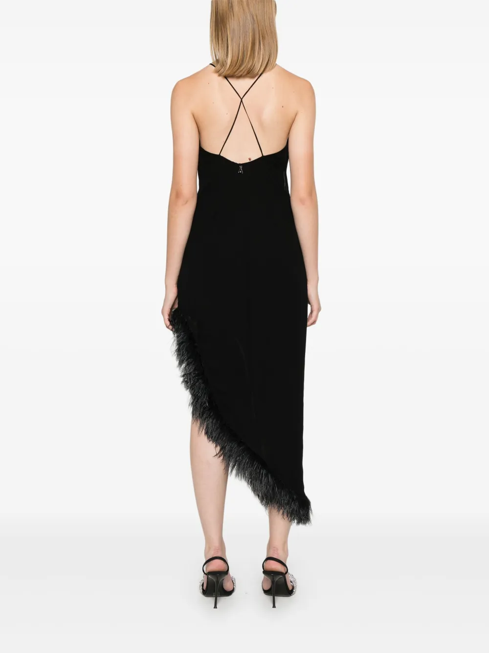PATRIZIA PEPE LOGO-CHARM MIDI DRESS 