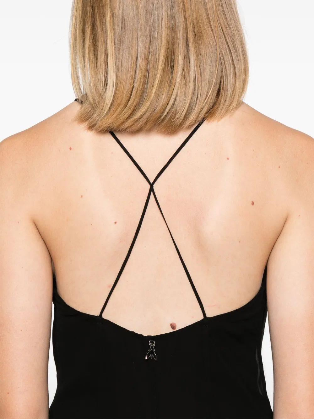 PATRIZIA PEPE LOGO-CHARM MIDI DRESS 