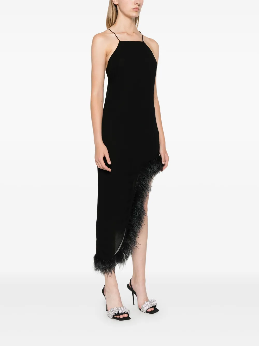 PATRIZIA PEPE LOGO-CHARM MIDI DRESS 