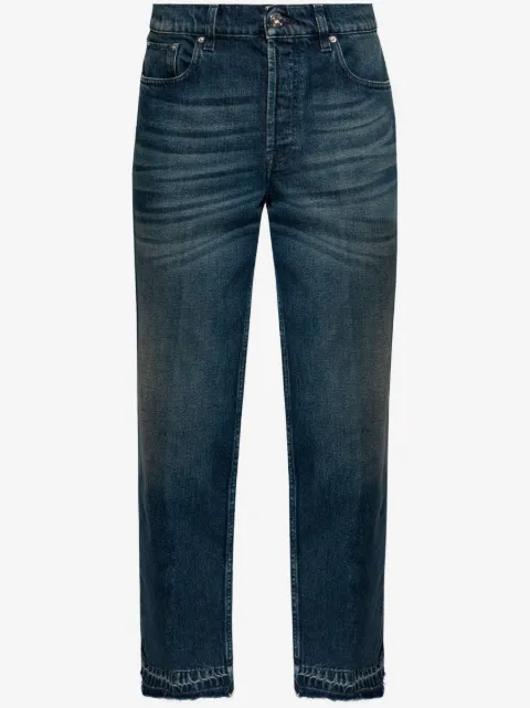 Lanvin logo-patch cotton jeans 