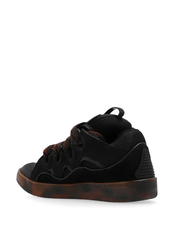 Lanvin Curb Leather Sneakers | Black | FARFETCH