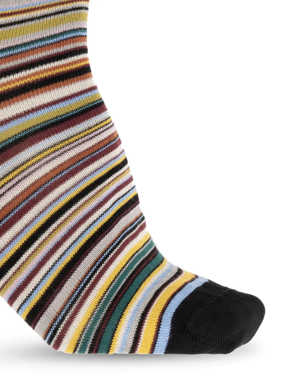 Shop Paul Smith Striped Three-pair Socks Set In Black