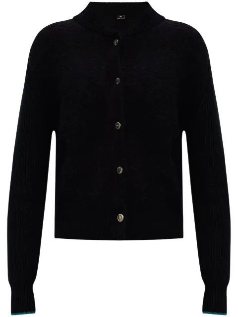 PS Paul Smith contrasting-trim cotton cardigan