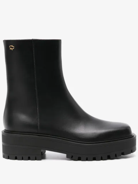 Gianvito Rossi square-toe leather boots