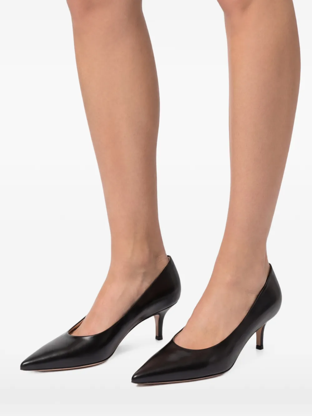 Gianvito Rossi Robbie 55 mm leren pumps Zwart