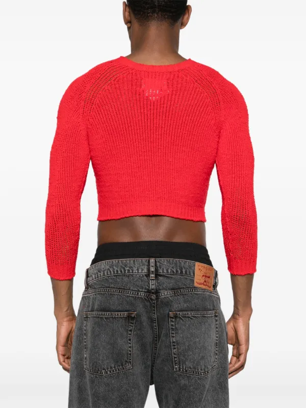 Doublet chunk-knit Cropped Jumper | Red | FARFETCH