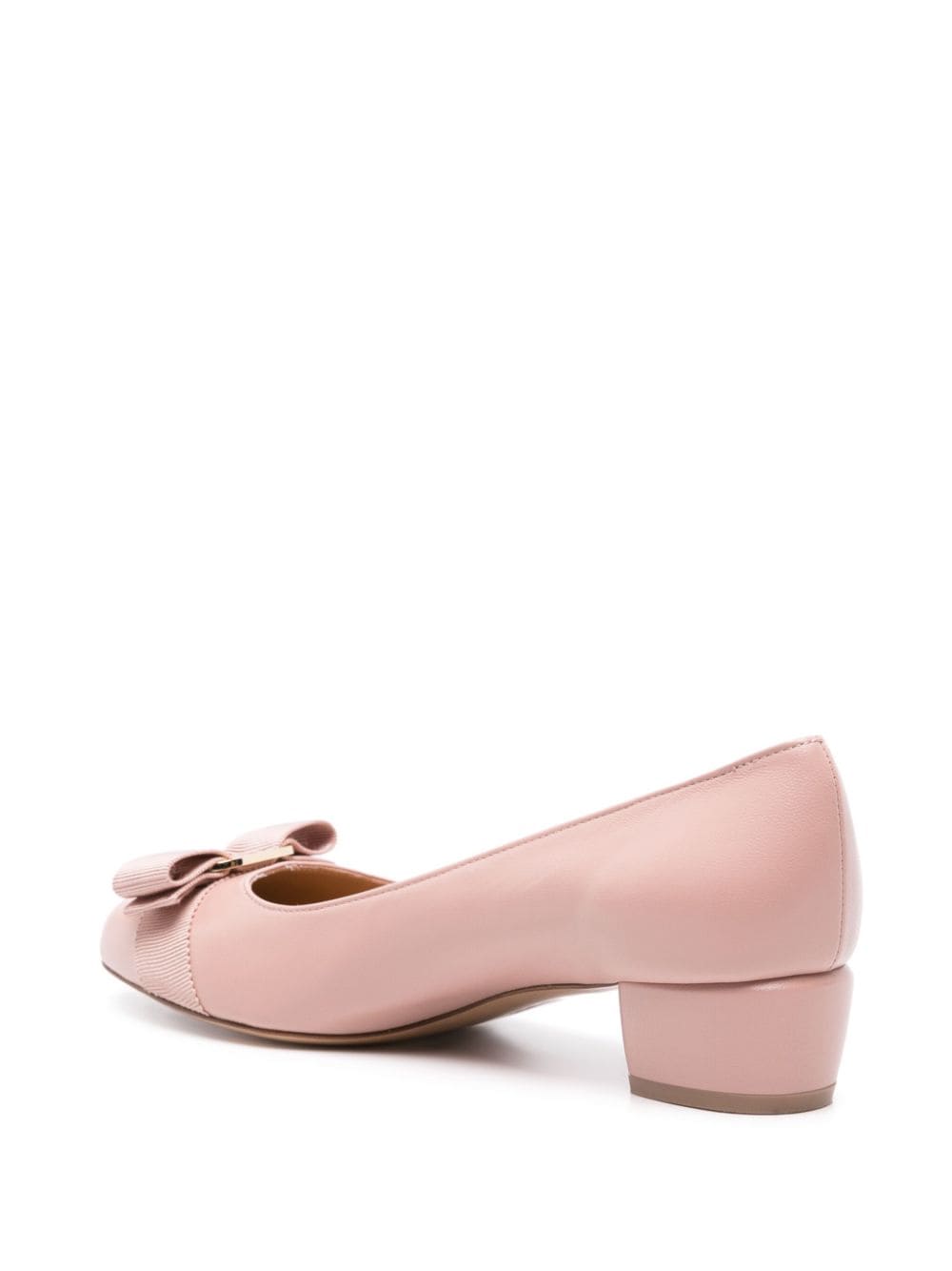 Ferragamo 30 mm Vara leren pumps met strik Roze