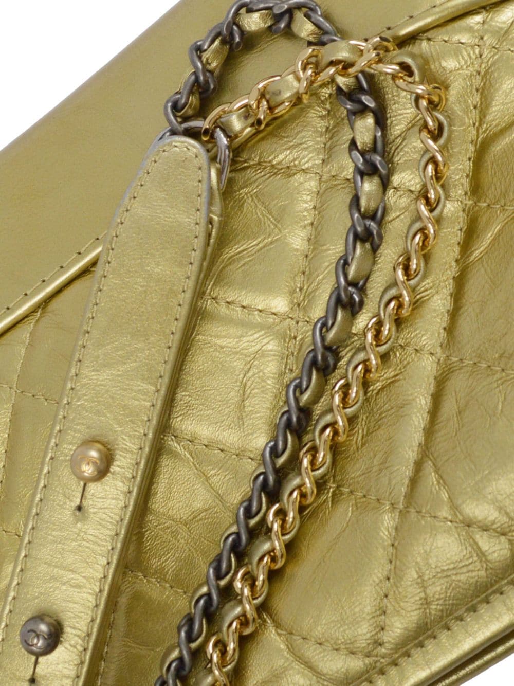 Pre-owned Chanel 2016 Gabrielle Shoulder Bag In Gold