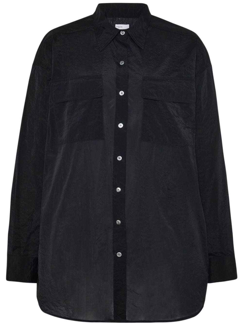 Rosetta Getty Pointed-collar Button-up Shirt In Black