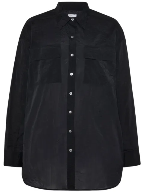 Rosetta Getty camisa con cuello de pico y botones