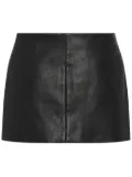 Rosetta Getty Leather short skirt - Black