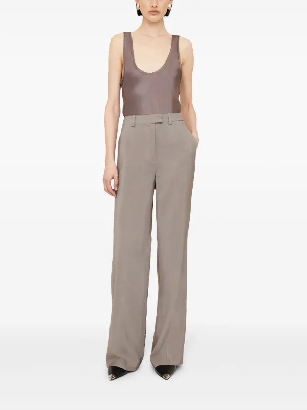 ANINE BING Dolan wide-leg Trousers | Grey | FARFETCH