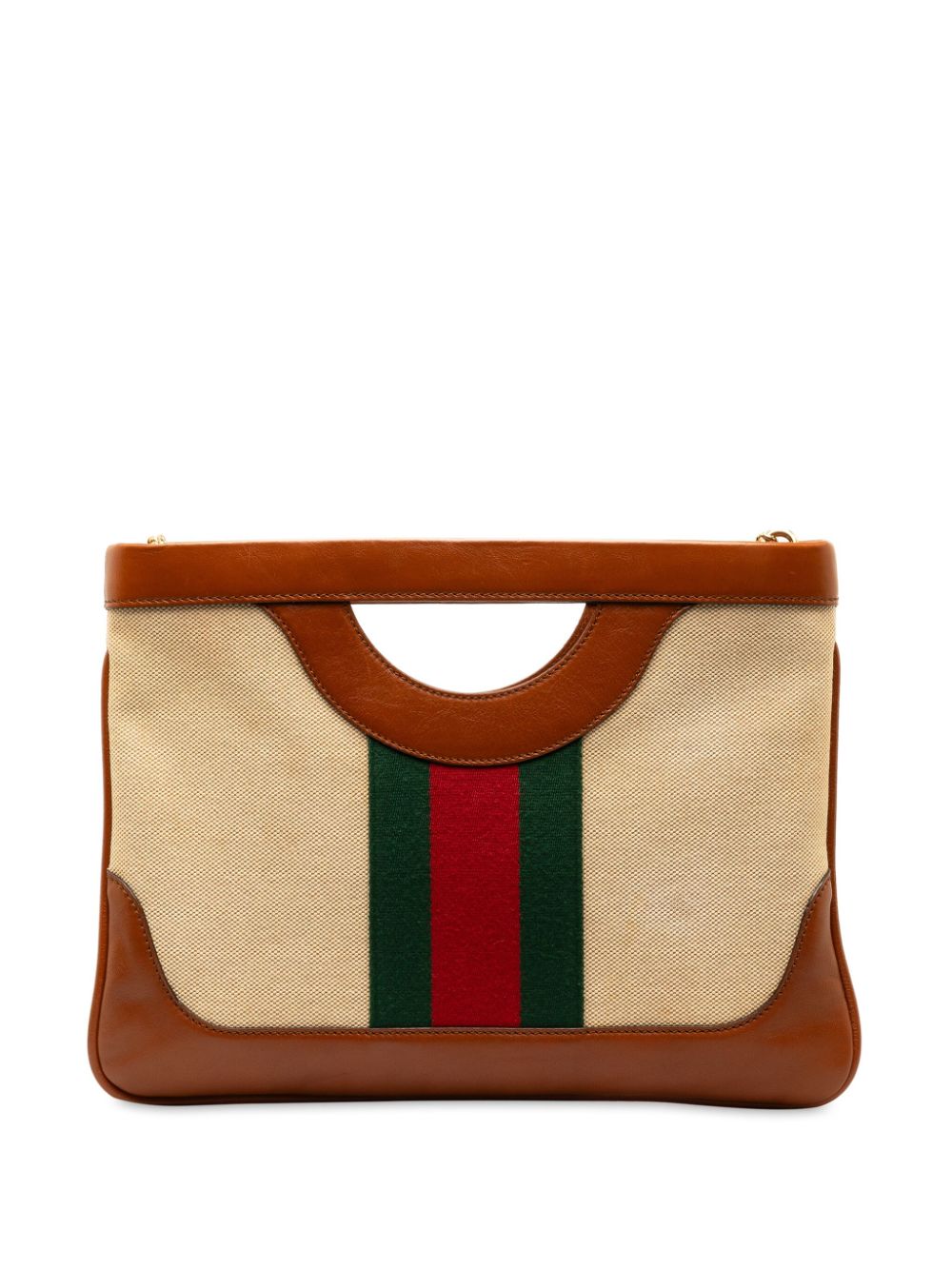 Gucci Pre-Owned 2016-2023 Canvas Web Top Handle satchel - Bruin