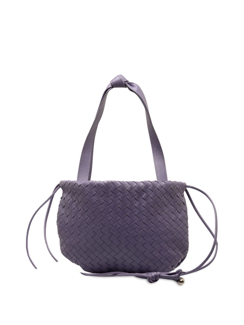 Pre-owned Bottega Veneta 2012-2023 Small Intrecciato The Bulb Shoulder Bag In Purple