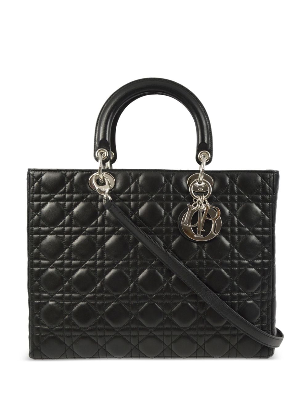 2008 large Cannage Lady Dior two-way handbag