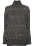 Brunello Cucinelli sequin-embellished knitted jumper - Grey